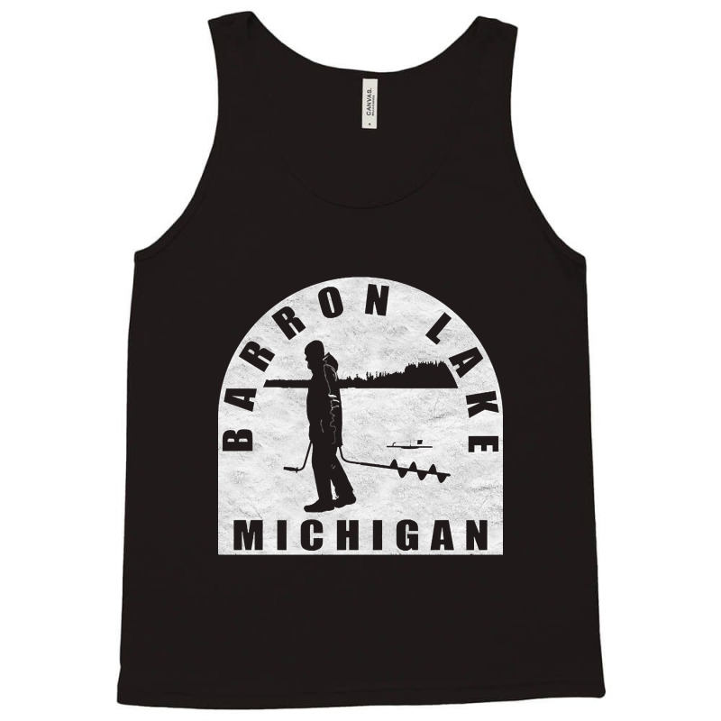 Barron Lake Ice Fishing Michigan Tank Top | Artistshot