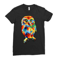 Owl In Pop Art Ladies Fitted T-shirt | Artistshot