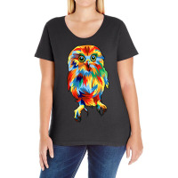 Owl In Pop Art Ladies Curvy T-shirt | Artistshot