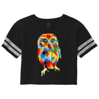 Owl In Pop Art Scorecard Crop Tee | Artistshot