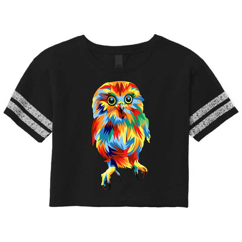 Owl In Pop Art Scorecard Crop Tee by saddestrent378 | Artistshot