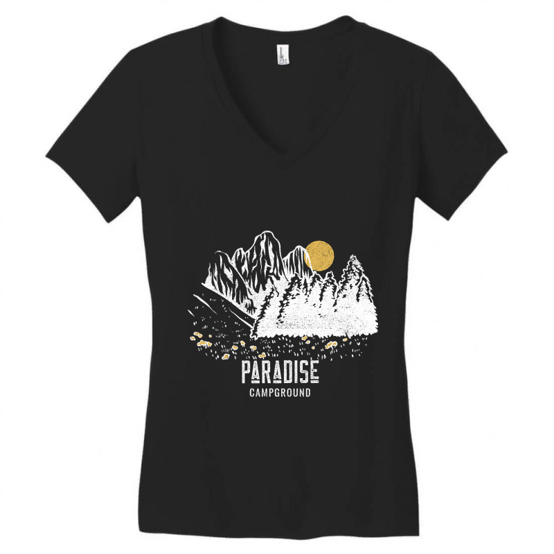 Paradise Campground Shirt Women's V-Neck T-Shirt by cubicgetting01 | Artistshot