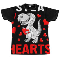 Boys Valentines Day Kids Dinosaur T Rex Lover I Steal Hearts T Shirt Graphic T-shirt | Artistshot