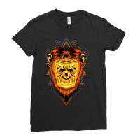 Apes Face Head Ladies Fitted T-shirt | Artistshot