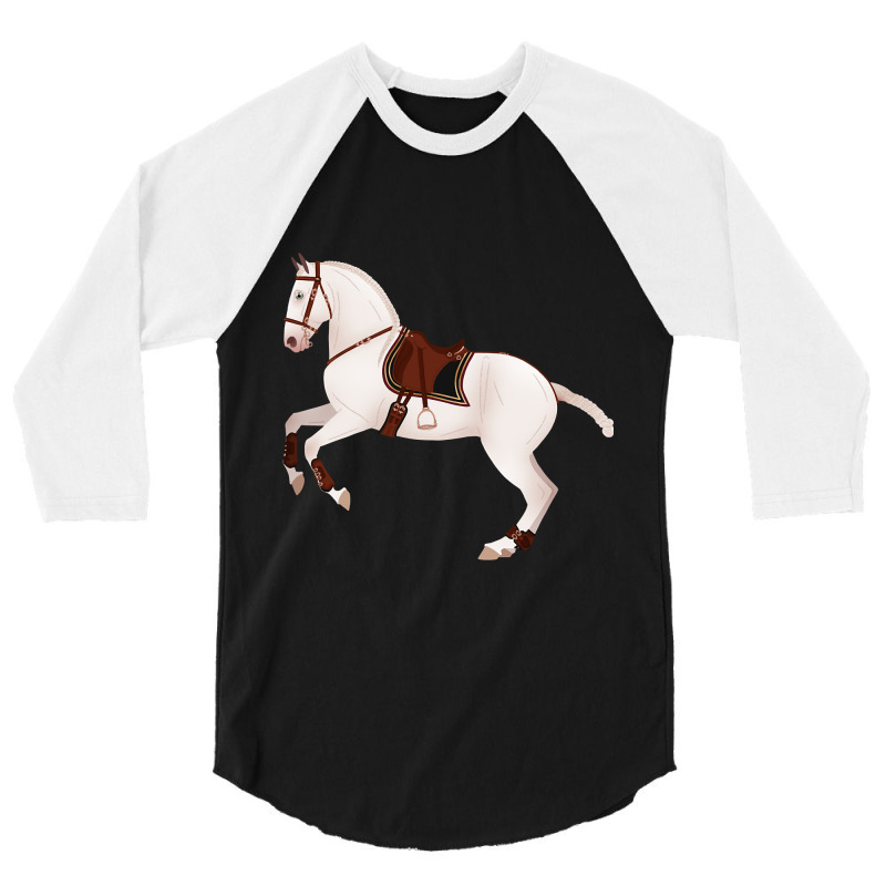 Baroque Andalusian Horse - Equine Rampaige 3/4 Sleeve Shirt | Artistshot