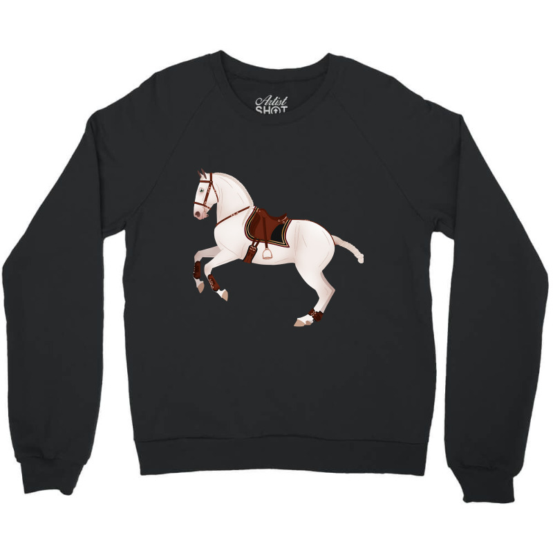 Baroque Andalusian Horse - Equine Rampaige Crewneck Sweatshirt | Artistshot