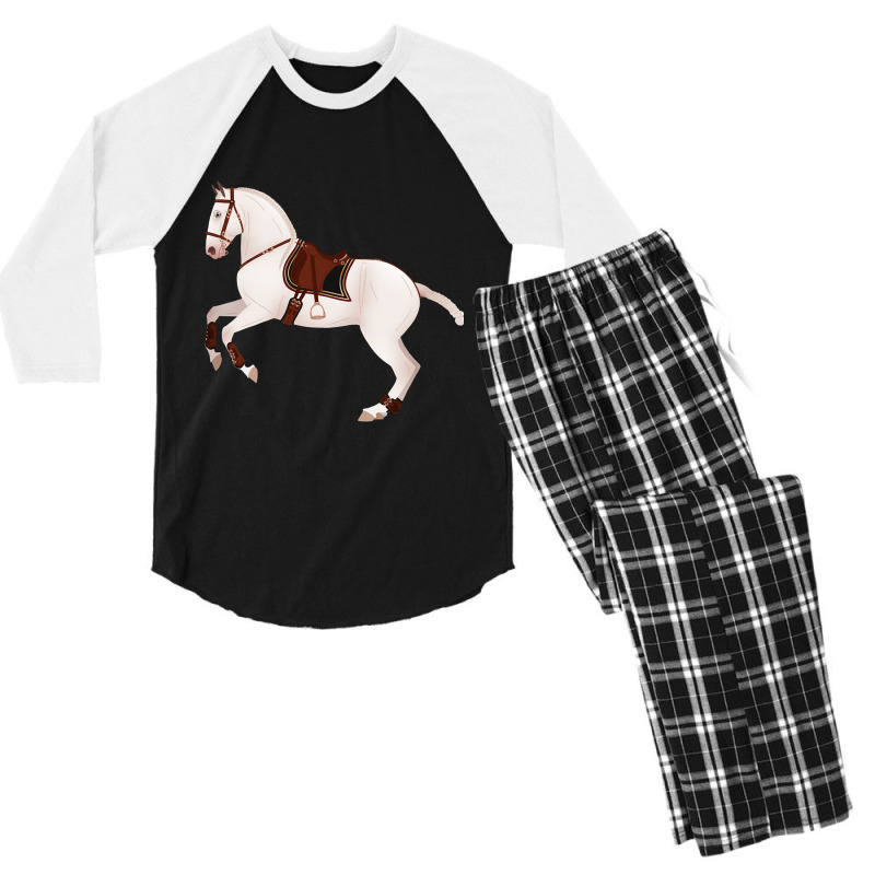 Baroque Andalusian Horse - Equine Rampaige Men's 3/4 Sleeve Pajama Set | Artistshot