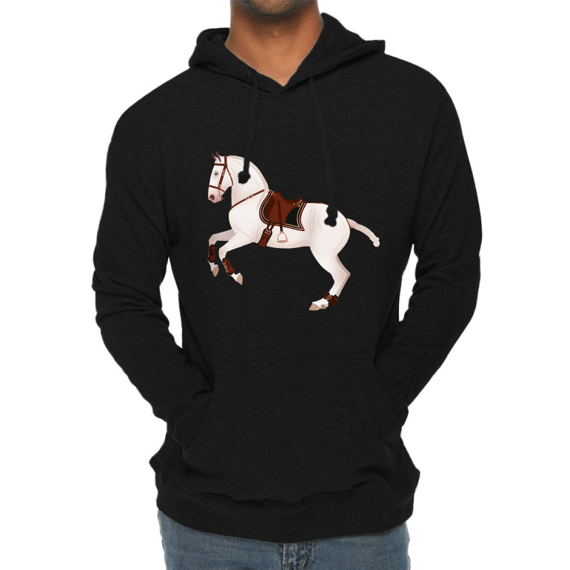 Baroque Andalusian Horse - Equine Rampaige Lightweight Hoodie | Artistshot