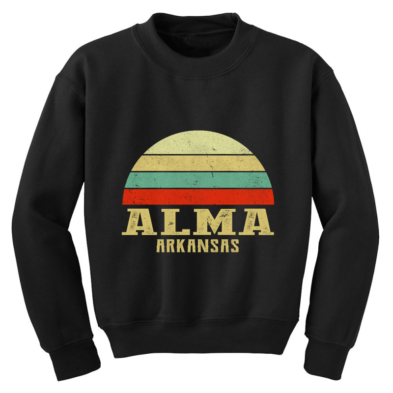 Alma Arkansas Vintage Retro Sunset Youth Sweatshirt by ternacanuda | Artistshot