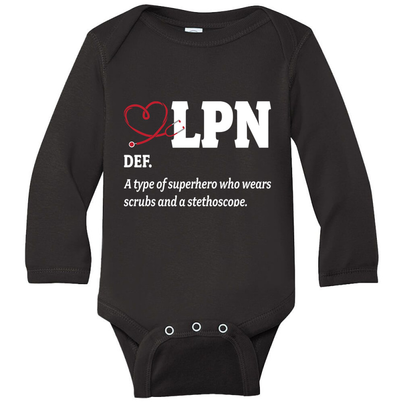 Licensed Practical Nurse Definition Lpn Appreciation Long Sleeve Baby Bodysuit | Artistshot