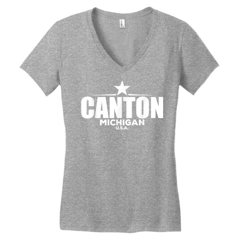 Canton Michigan Retro Vintage T Shirt Women's V-neck T-shirt | Artistshot