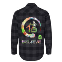 Believe Japanese Kanji Word Symbol Enso Circle 10 Flannel Shirt | Artistshot