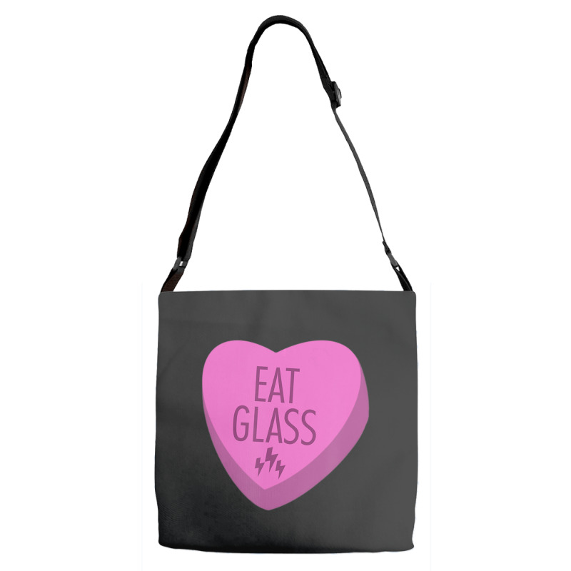 Trending Eat Glass Candy Heart Valentine's Adjustable Strap Totes | Artistshot