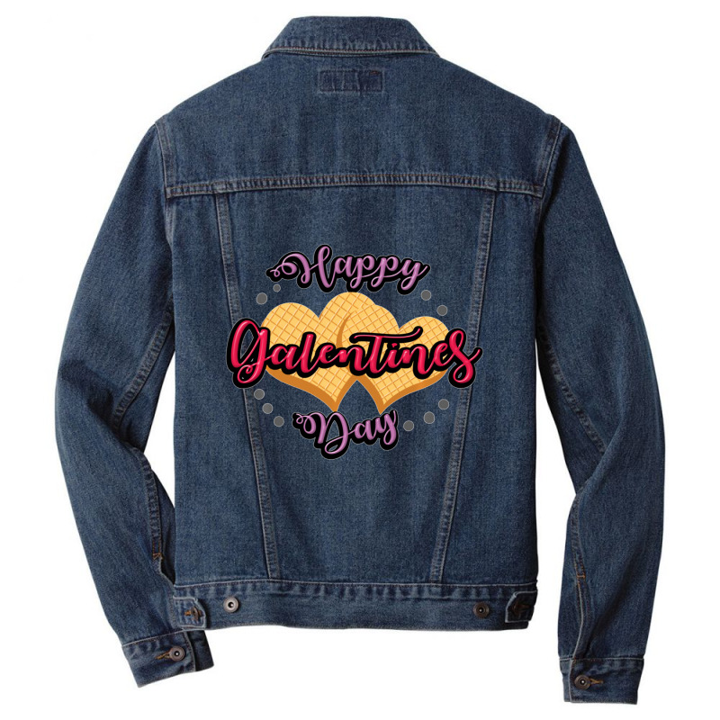 Limited Edition Galentine With Waffles And Girls Happy Galentines Day Men Denim Jacket | Artistshot