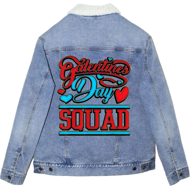 Limited Edition Galentines Day Squad All Women Valentines Day Unisex Sherpa-Lined Denim Jacket by Karyn Love | Artistshot