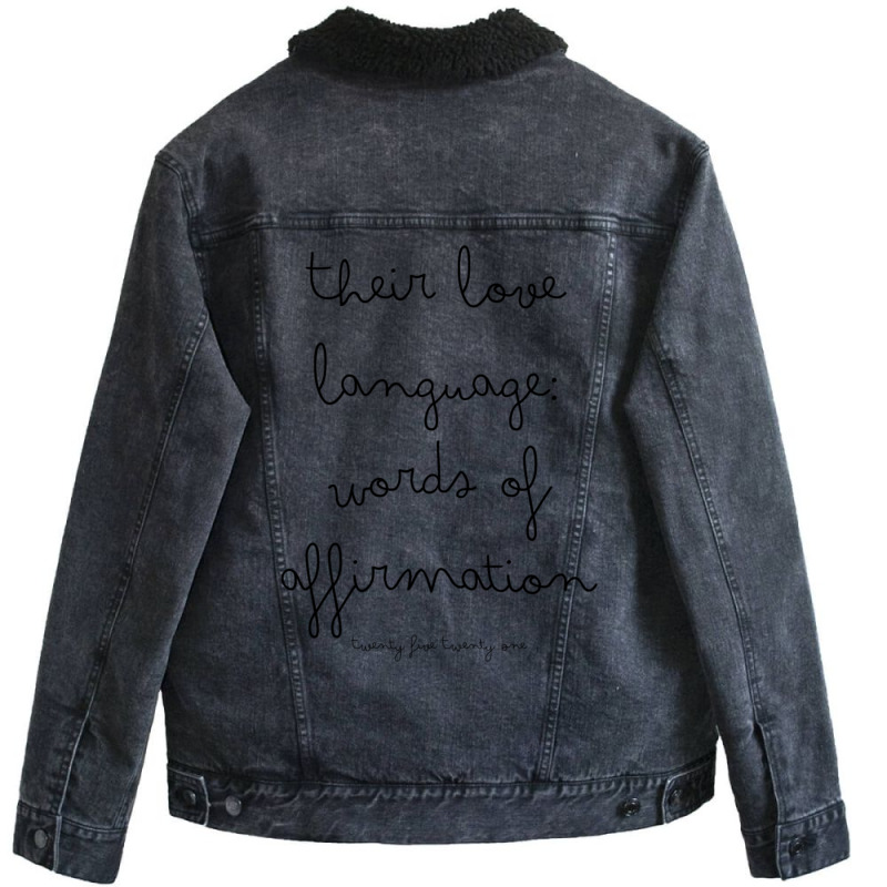 Their Love Language Words Of Affirmation Unisex Sherpa-Lined Denim Jacket by RONALDPOYNTER | Artistshot