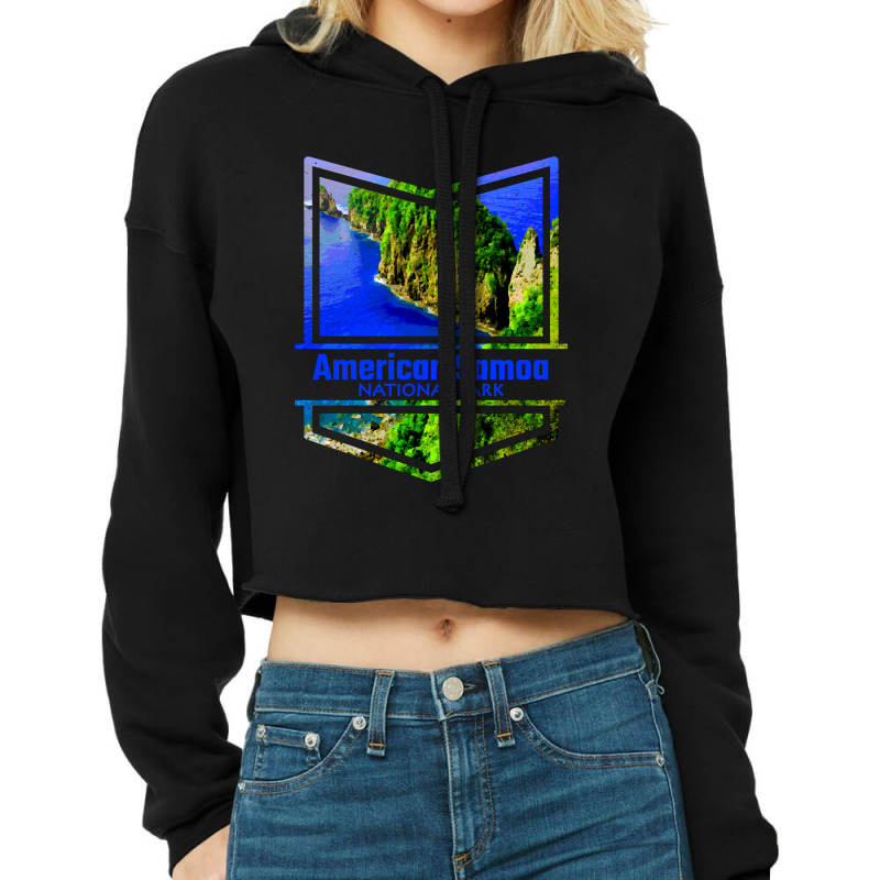 American Samoa National Park Adventure Cropped Hoodie by Binzdodi | Artistshot