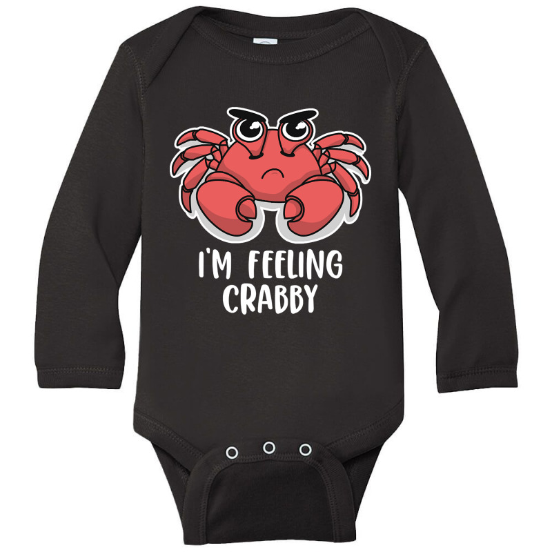 I'm Feeling Crabby Cute Kawaii Long Sleeve Baby Bodysuit | Artistshot