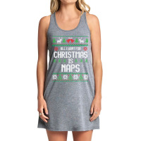 All I Want For Christmas Is Naps - Funny Christmas Tank Dress | Artistshot