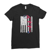 Patriotic American Registered Nurse Usa Flag 4th Of July Ladies Fitted T-shirt | Artistshot