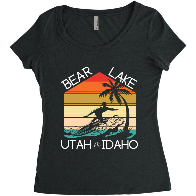 Bear Lake Utah Idaho Sunset Women's Triblend Scoop T-shirt by nuanceteams169 | Artistshot