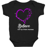 Believe Cleft Lip & Palate Awareness Butterflies Vintage T Shirt Baby Bodysuit | Artistshot