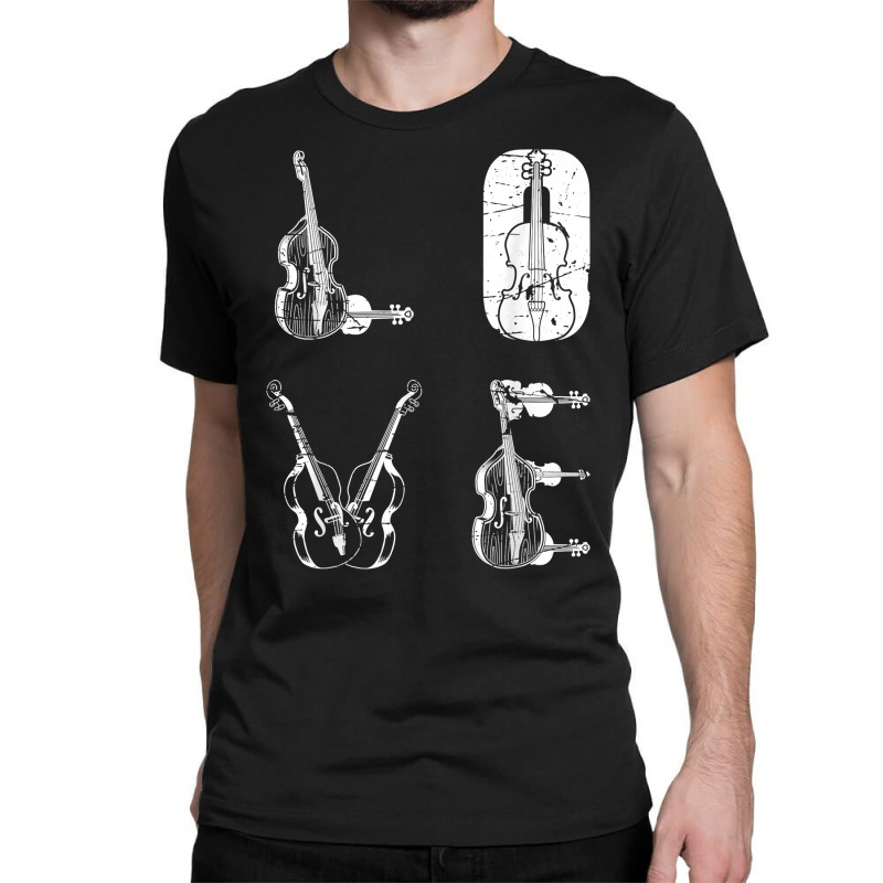 Double Bass Love Double Bass Contrabass Double Bass Lover T Shirt Classic T-shirt by sheritl9tl | Artistshot