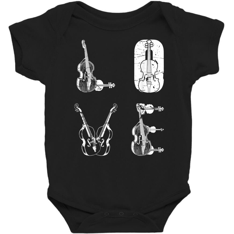 Double Bass Love Double Bass Contrabass Double Bass Lover T Shirt Baby Bodysuit by sheritl9tl | Artistshot