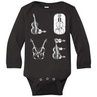 Double Bass Love Double Bass Contrabass Double Bass Lover T Shirt Long Sleeve Baby Bodysuit | Artistshot