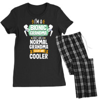 Bionic Grandma Funny Hip Replacement Surgery Recovery T Shirt Women's Pajamas Set | Artistshot