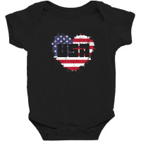 Usa America Is Love Baby Bodysuit | Artistshot