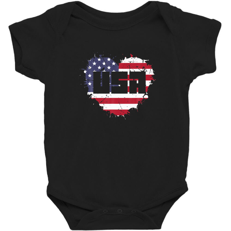 Usa America Is Love Baby Bodysuit by kaciacindz6 | Artistshot