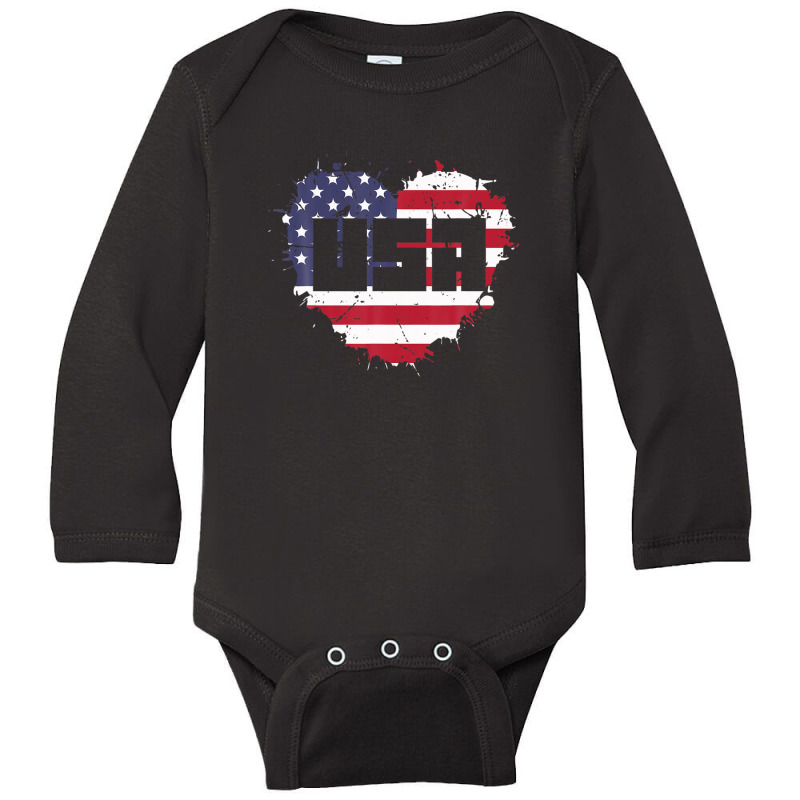 Usa America Is Love Long Sleeve Baby Bodysuit by kaciacindz6 | Artistshot