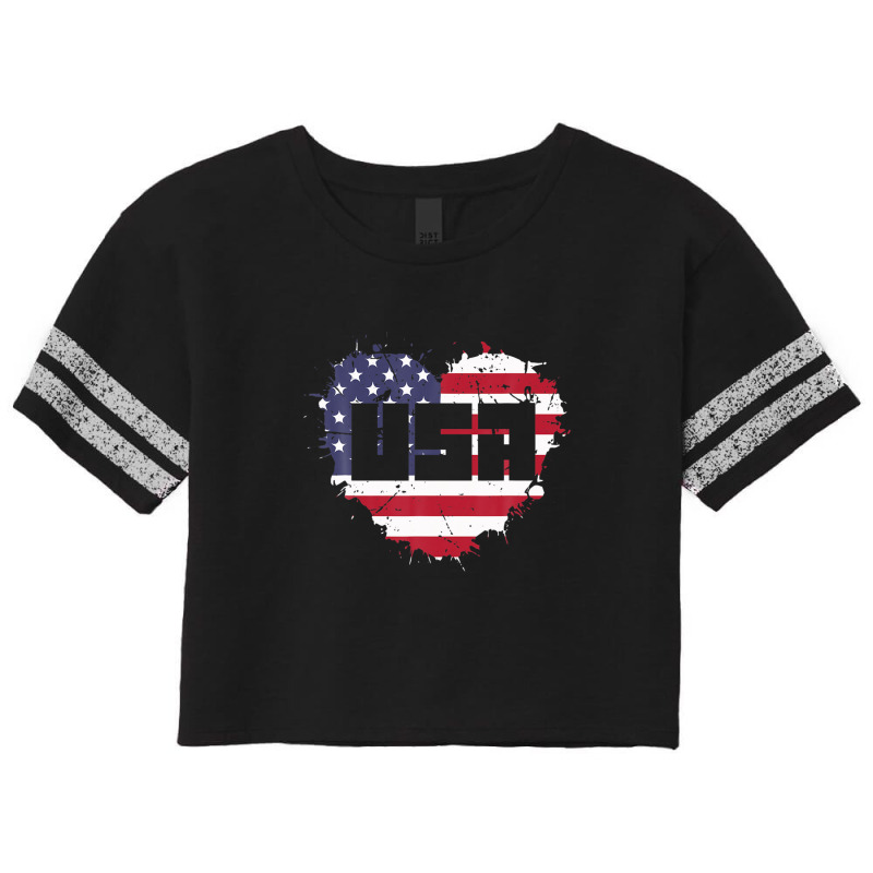 Usa America Is Love Scorecard Crop Tee by kaciacindz6 | Artistshot