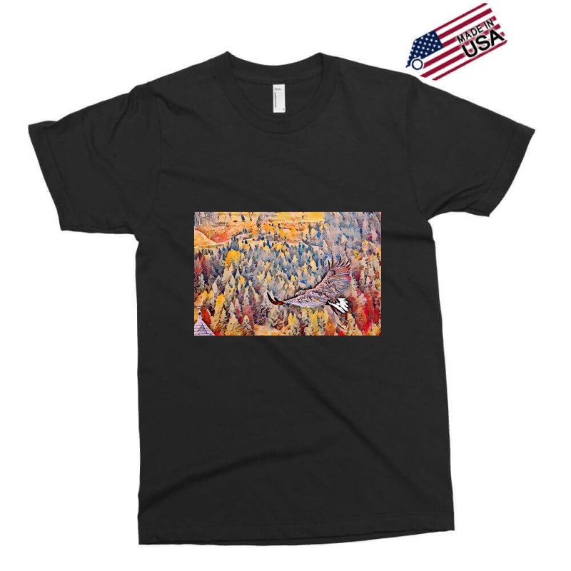 Eagle Flying Over Forest Colorful Painting-gm3s0 Exclusive T-shirt by yeahdashing61 | Artistshot