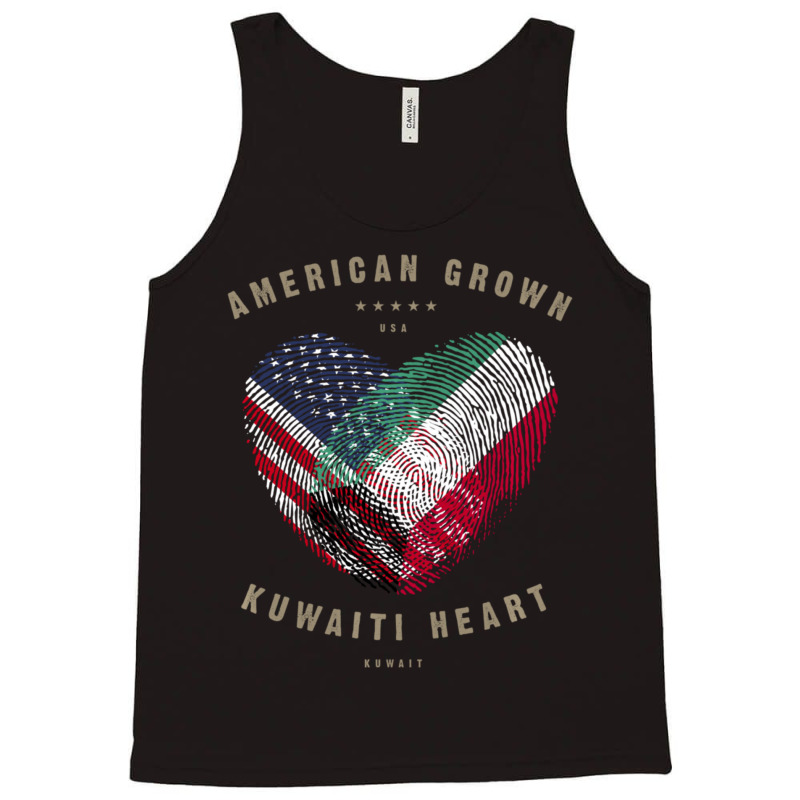 Hot Trend American Grown Kuwaiti Heart Love Kuwait Flag Tank Top by Bostic Walling | Artistshot