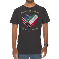 Hot Trend American Grown Kuwaiti Heart Love Kuwait Flag Vintage T-shirt | Artistshot