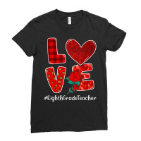 Trending Eighth Grade Teacher Valentine Day Love Heart Flower Ladies Fitted T-shirt | Artistshot