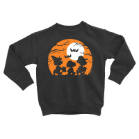 Peanuts  Halloween  Trick Or Treat Silhouettes Toddler Sweatshirt | Artistshot