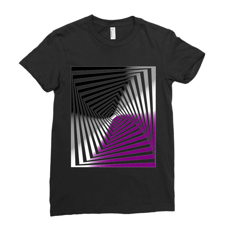 Optical Illusion Art, Asexual Illusion Art Ladies Fitted T-Shirt by cryingfamilies16 | Artistshot