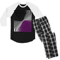 Optical Illusion Art, Asexual Illusion Art Men's 3/4 Sleeve Pajama Set | Artistshot