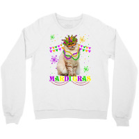 Cute Mardi Gras Cat Siberian Mask Beads Festival T Shirt Crewneck Sweatshirt | Artistshot