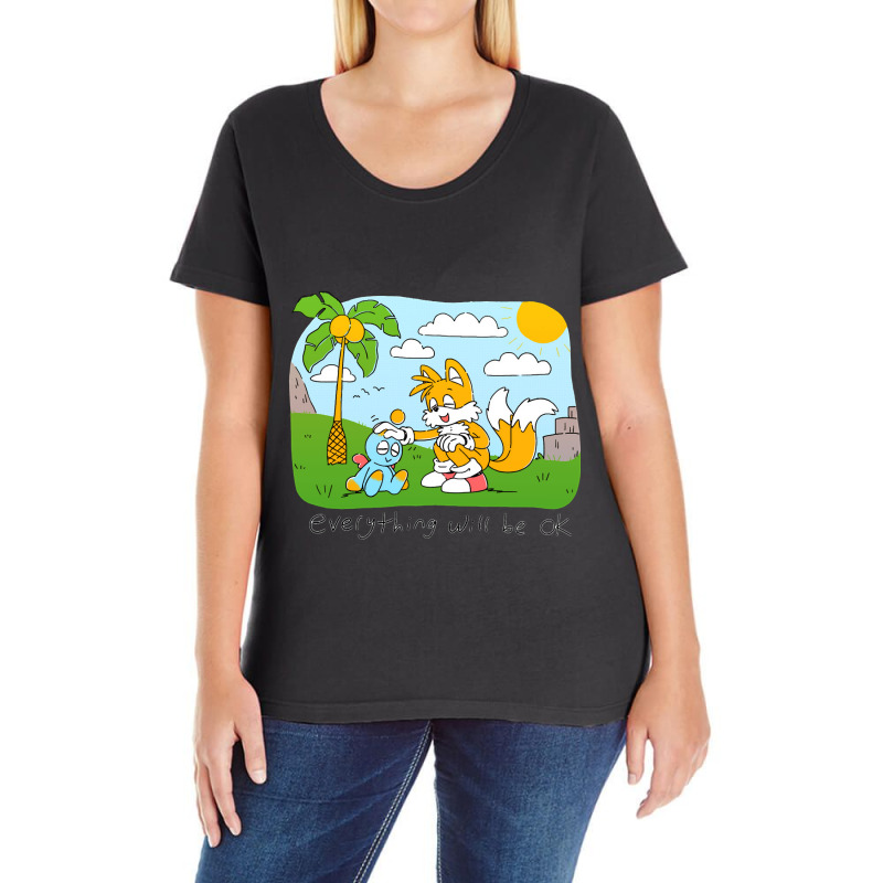 Everything Will Be Ok Ladies Curvy T-Shirt by joanmouse000 | Artistshot