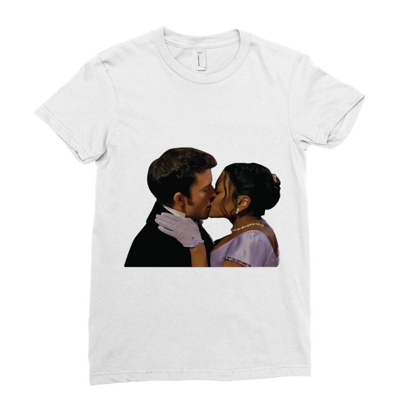 Kate And Anthony - First Kiss Ladies Fitted T-Shirt by RONALDPOYNTER | Artistshot