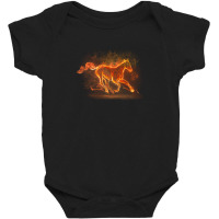 Running Fire Horse Baby Bodysuit | Artistshot