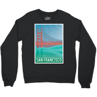 Art Deco With An Illustration Of San Francisco Crewneck Sweatshirt | Artistshot