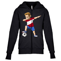 Limited Edition Dabbing Soccer Boy Latvia Jersey Latvian Youth Zipper Hoodie | Artistshot