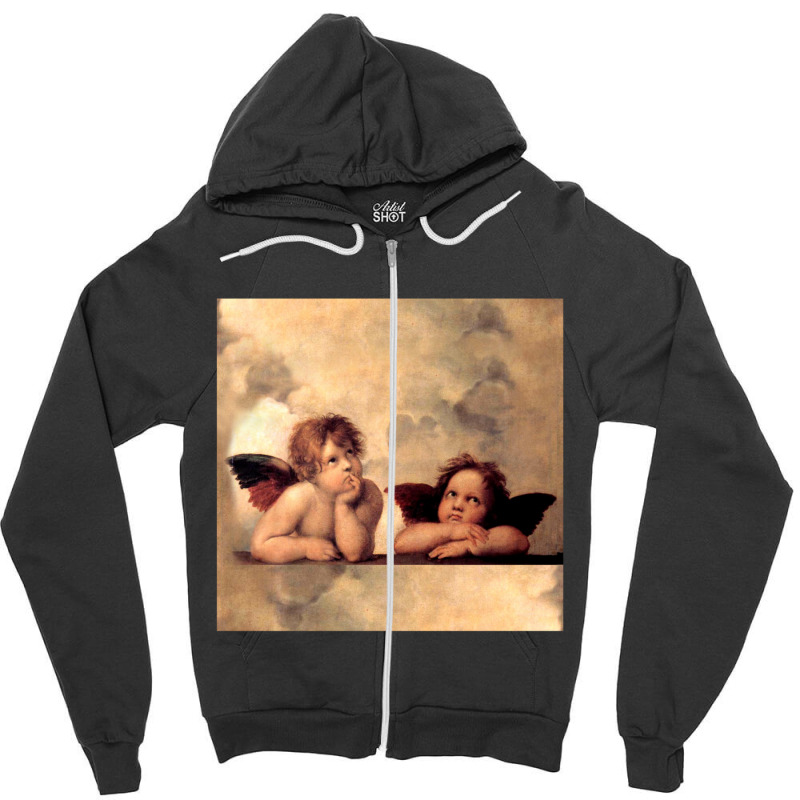 Hot Trend Angels Raphael Cupid Cherubs Art Valentine Angel Zipper Hoodie by Bostic Walling | Artistshot