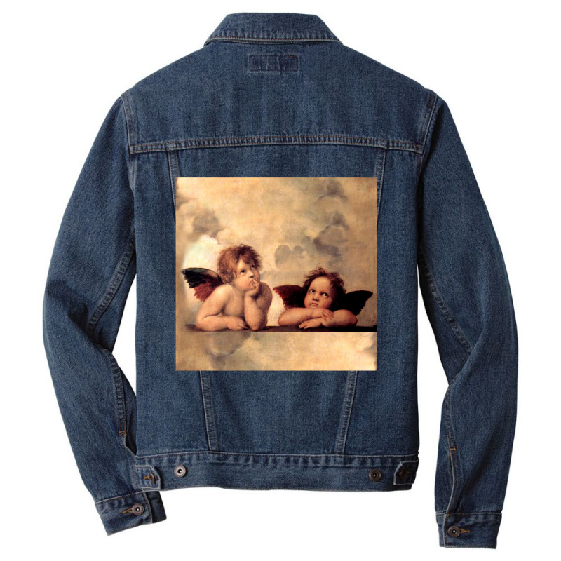 Hot Trend Angels Raphael Cupid Cherubs Art Valentine Angel Men Denim Jacket by Bostic Walling | Artistshot