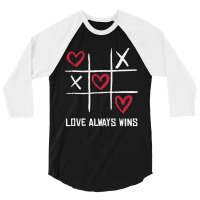 Limited Edition Game Player Gamer Tic Tac Toe Cute Valentine's Day 3/4 Sleeve Shirt | Artistshot